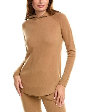 Theory Curved Hem Hoodie - Brown