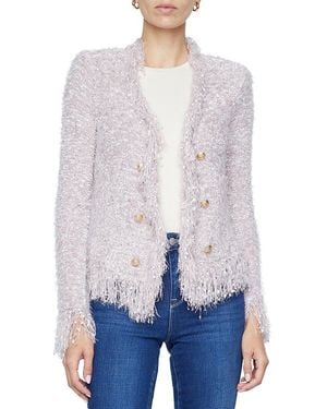 L'Agence Azure Cardigan Blazer - White