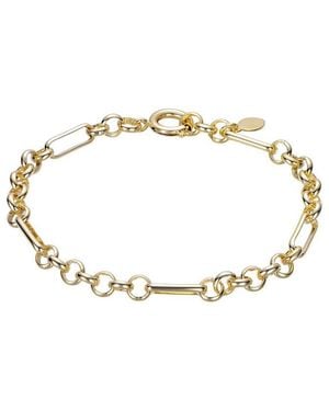 Rachel Glauber 14K Plated Link Chain Bracelet - Metallic