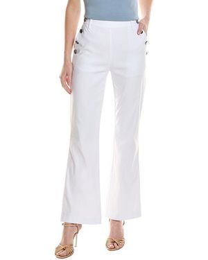 Nicole Miller Solid Pant - White