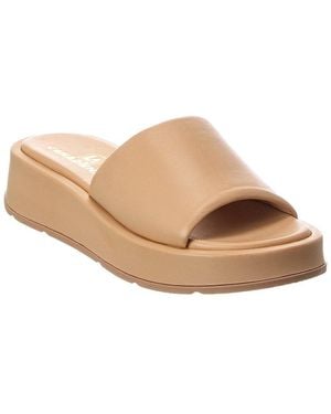 La Canadienne Audi Leather Platform Sandal - Natural