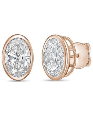 Diana M. Jewels Diana M. 14K Rose 10.00 Ct. Tw. Lab-Grown Diamond Stud Earrings - White