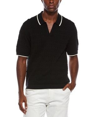 Civil Society Palani Relaxed Fit Zigzag Purl Stitch Shirt - Black