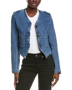 7 For All Mankind Collarless Jacket - Blue