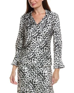 tyler boe Astrid Charmeuse Ermin Blouse - Black