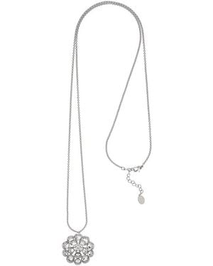 Rivka Friedman Rhodium Plated Cz Necklace - White