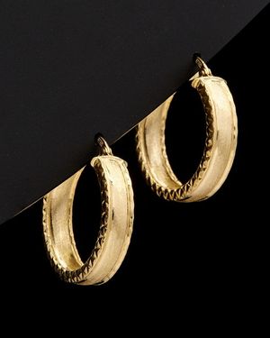 Italian Gold 14K Hoops - Black