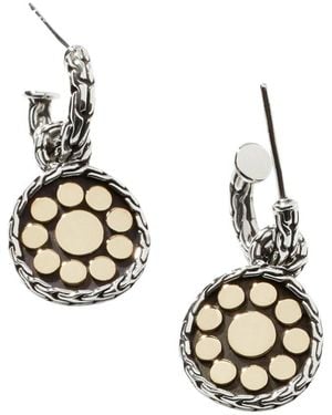 John Hardy Essentials Dot & 18K Earrings - Metallic