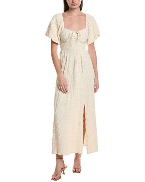 Saltwater Luxe Short Sleeve Midi Dress - Natural