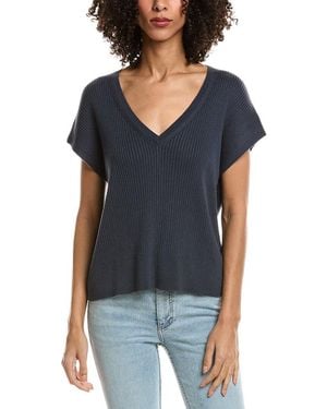 Splendid Georgie V-Neck Cashmere-Blend Jumper - Blue