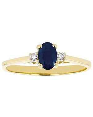 LEVARON FINE JEWELRY Levaron 14K 0.45 Ct. Tw. Diamond & Sapphire Ring - Blue