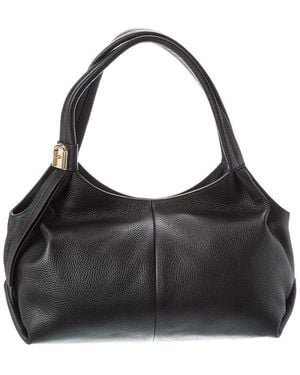 Furla Planeta Leather Hobo Bag - Black