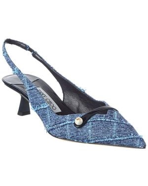 Jimmy Choo Amita 45 Denim Pump - Blue