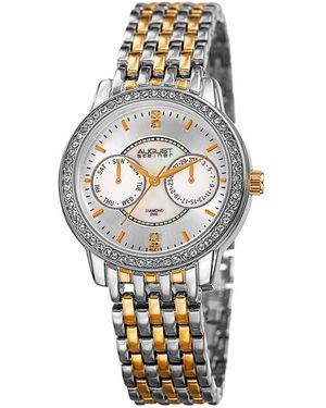 August Steiner Alloy Diamond Watch - Metallic