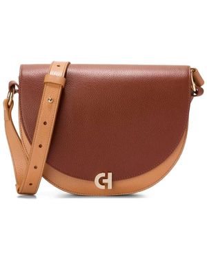 Cole Haan Evie Leather Saddle Bag - Brown