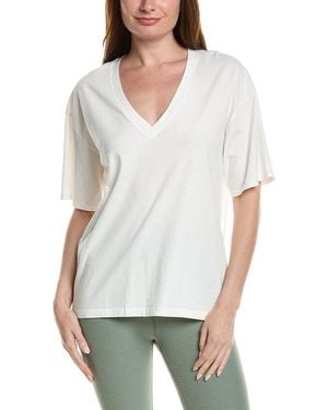 Beyond Yoga Oversized V-Neck T-Shirt - White