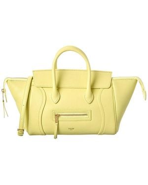 Celine Leather Shoulder Bag - Yellow