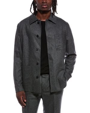 Kilgour Wool Flannel Jacket - Black