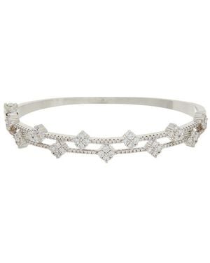 Juvell 18K Plated Cz Bangle Bracelet - White