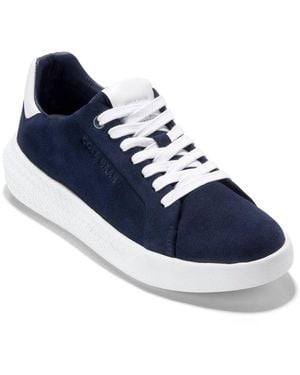 Cole Haan Grand Hurron Suede Trainer - Blue