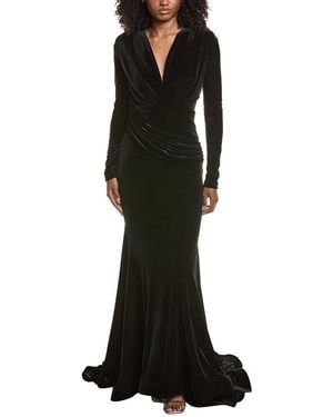Issue New York Velvet High-Low Gown - Black