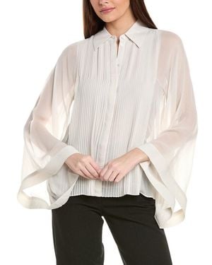 Reiss NWOT Ivory Madison Pleat Detailed Blouse 2024 Size 2