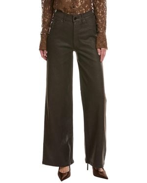 DL1961 Hepburn Walnut Coated Wide Leg Jean - Green