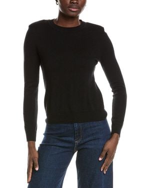 Minnie Rose Power Shoulder Cashmere-Blend Jumper - Black
