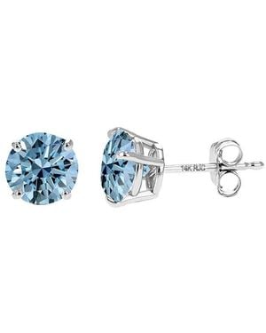 Amairah 14K 1.00 Ct. Tw. Lab-Grown Diamond Stud Earrings - Blue