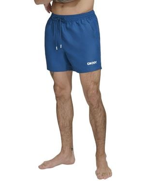 DKNY Modern Euro Swim Trunk - Blue