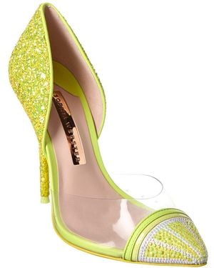 Sophia Webster Jessica Glitter & Vinyl Pump - Yellow