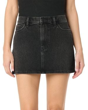 Hudson Jeans Denim Mini Skirt - Black