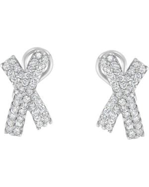 Haus of Brilliance 14K 2.00 Ct. Tw. Diamond Clip-On Earrings - White