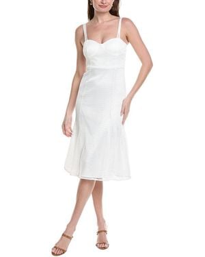 Gracia Mesh Sleeveless Bodycon Fish Tail Dress - White