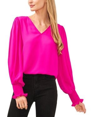 Cece V-Neck Blouse - Pink