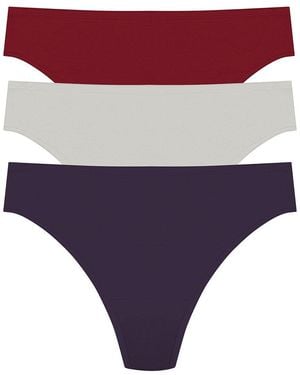 Natori 3Pk Bliss Bare Thong - Purple