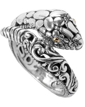Samuel B. 18k & Silver Snake Bypass Ring - White