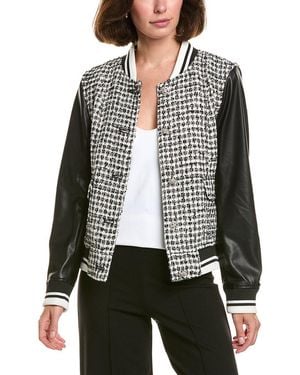 KARL LAGERFELD Tweed Varsity Jacket - Gray