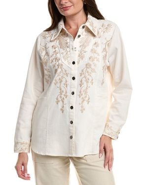 Johnny Was Western Seamed Jacket - Natural