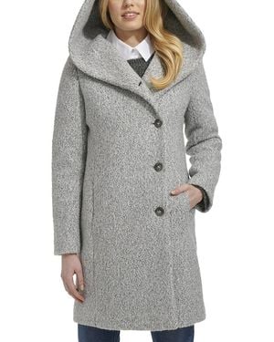 Cole Haan Wave Bouclé Coat - Grey