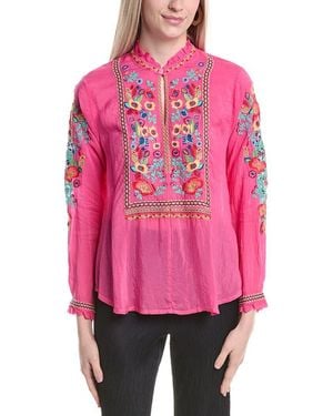 Johnny Was Rose Blouse - Pink