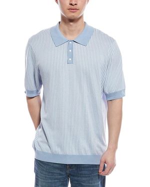 FOR THE REPUBLIC Knit Polo Shirt - Blue