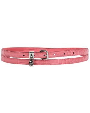 McQueen Leather Belt - Pink