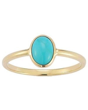Italian Gold 14K Ring - Blue