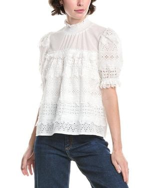 Endless Rose Lace Babydoll Top - White