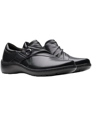 Clarks Cora Aubrie Leather Loafer - Black
