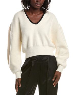 Alexis Cielo Wool & Cashmere-Blend Jumper - White