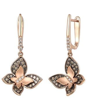 Le Vian Beautiful Creations 14K Rose 0.51 Ct. Tw. Diamond Dangle Earrings - Metallic