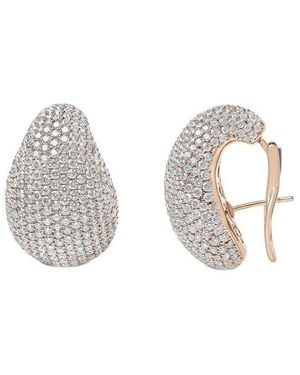 Haus of Brilliance 18K Rose 13.19 Ct. Tw. Diamond Clip-Ons Earrings - Metallic