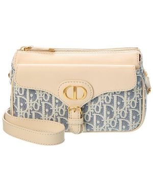 Dior Small 30 Montaigne Canvas & Leather Shoulder Bag - Grey